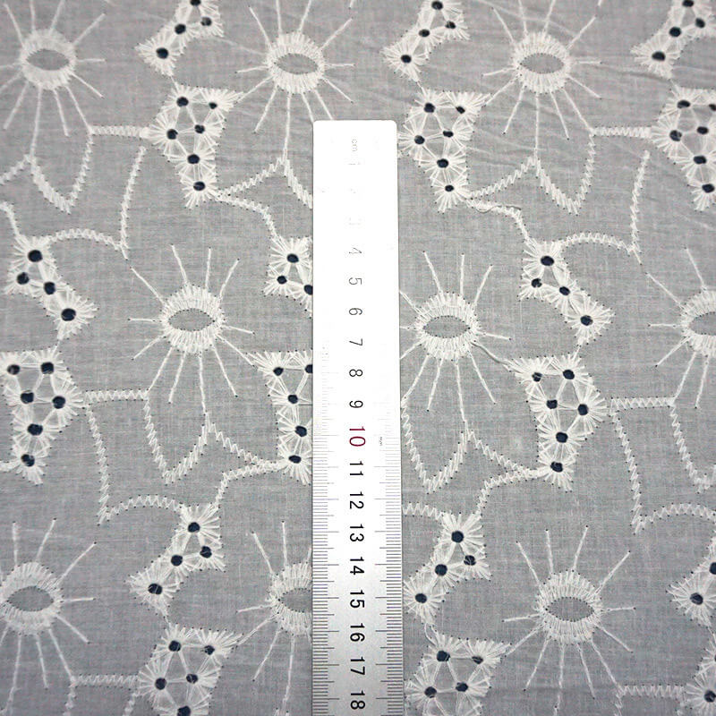 Embroidered Fabric All-Over Cutwork for Women's Wear Wholesale Supplie 6